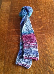 garter stitch tie