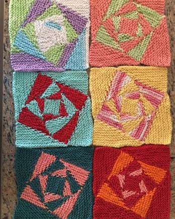 Vortex dishcloth by Rebecca Hudson